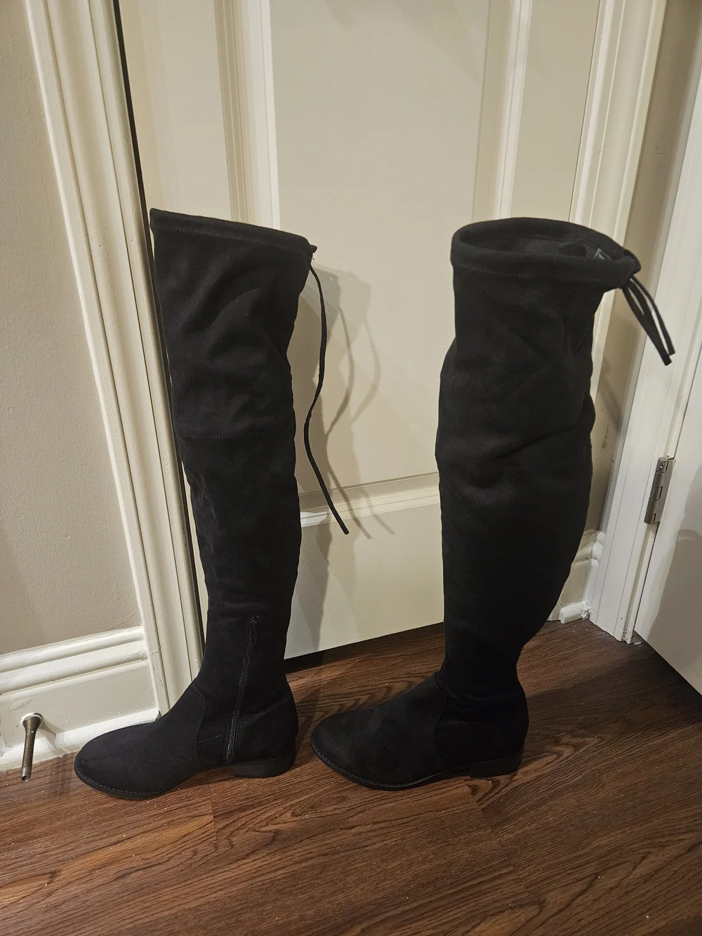 a new day Sidney Black Over-The-Knee Suede Boots Size 6.5 New In Box